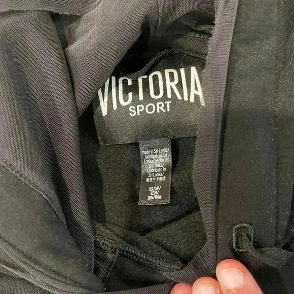Victoria Sport Victoria's Secret Black Hooded Open Back Gym Cover Dress Women XS - Picture 5 of 7